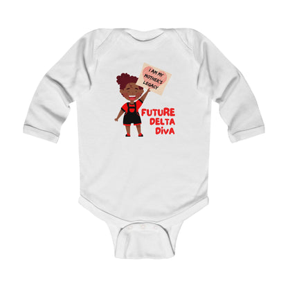 Future DST...I am My Mother's Legacy Long Sleeve Bodysuit | DST Inspired | HBCU | Crimson And Cream