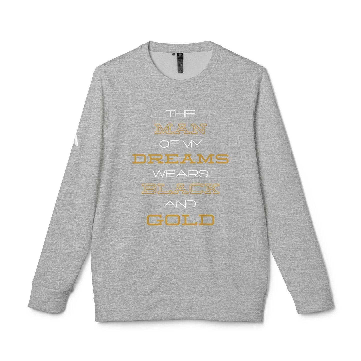 The Man of My Dreams Wears Black & Gold Adidas Sweatshirt | Alpha Fraternity ΑΦΑ Inspired