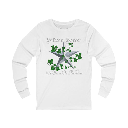 Silver Soror - 25 Years On the Vine Long-Sleeved T-Shirt | HBCU Sorority Inspired