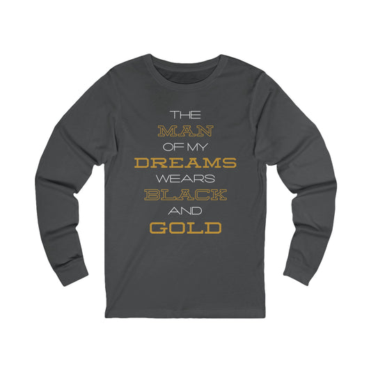 The Man of My Dreams Wears Black & Gold T-Shirt | Alpha Fraternity ΑΦΑ Inspired