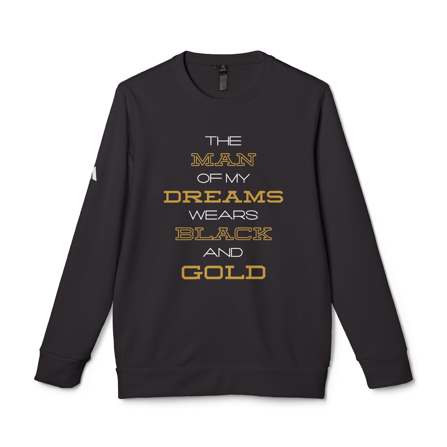 The Man of My Dreams Wears Black & Gold Adidas Sweatshirt | Alpha Fraternity ΑΦΑ Inspired