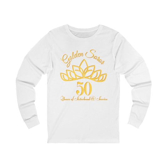 Golden Soror - 50 Years of Sisterhood & Service Long Sleeve Tee  | Sorority Inspired | HBCU
