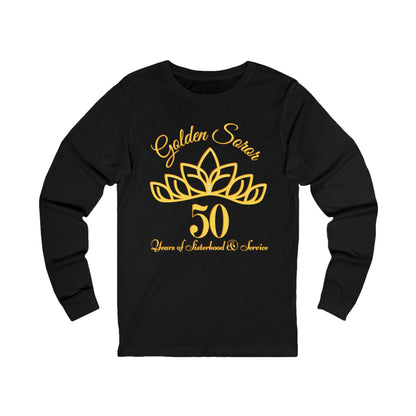 Golden Soror - 50 Years of Sisterhood & Service Long Sleeve Tee  | Sorority Inspired | HBCU