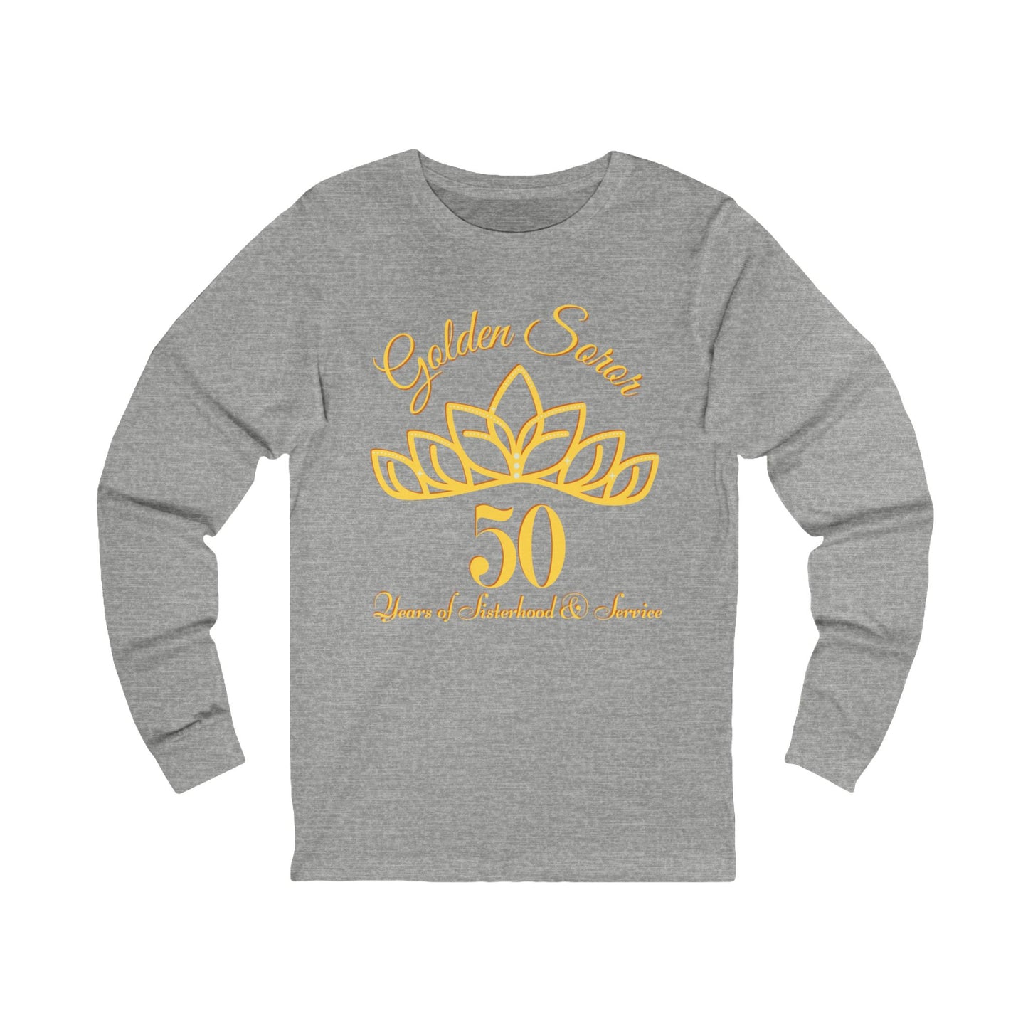 Golden Soror - 50 Years of Sisterhood & Service Long Sleeve Tee  | Sorority Inspired | HBCU