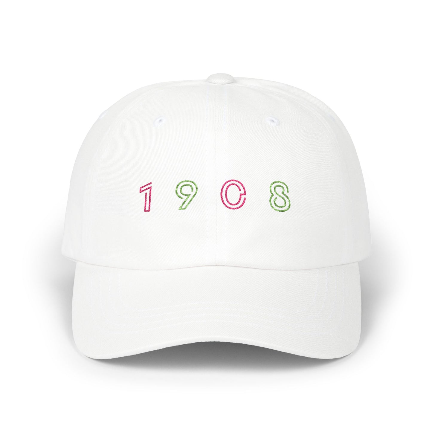 1 9 0 8  Embroidered Hat/Cap  | AKA Inspired