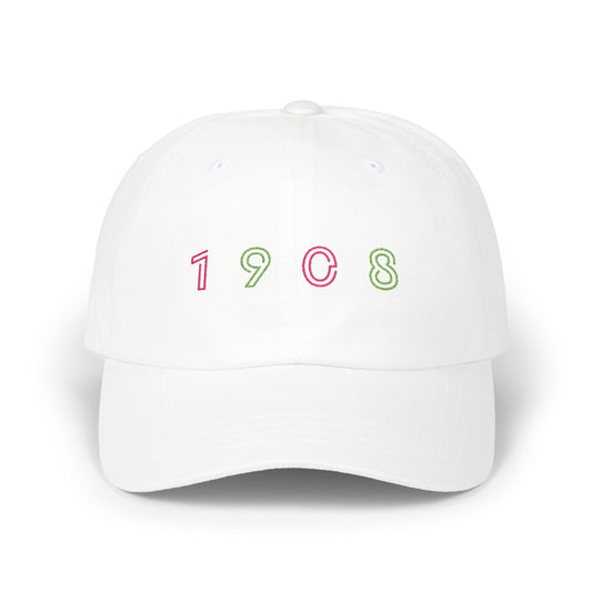 1 9 0 8  Embroidered Hat/Cap  | AKA Inspired