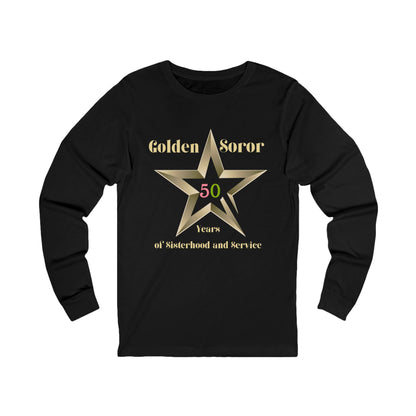 Golden Soror - 50 Years of Sisterhood & Service Long Sleeve Tee | Alpha Sorority Inspired | HBCU