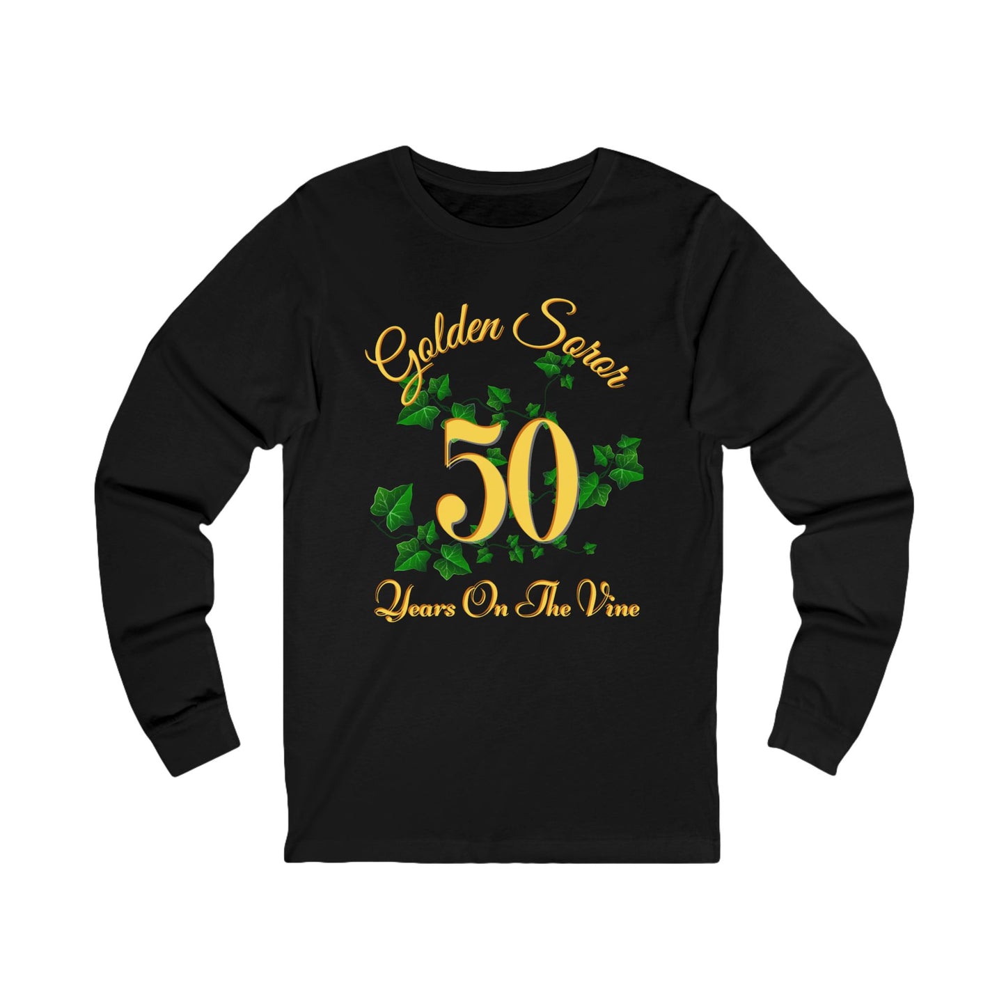 Golden Soror - 50 Years on The Vine Long Sleeve Tee | AKA Sorority Inspired | HBCU