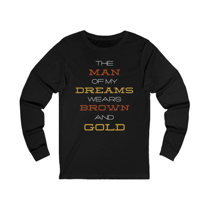 The Man of My Dreams Wears Brown & Gold T-Shirt | Iota Fraternity Inspired