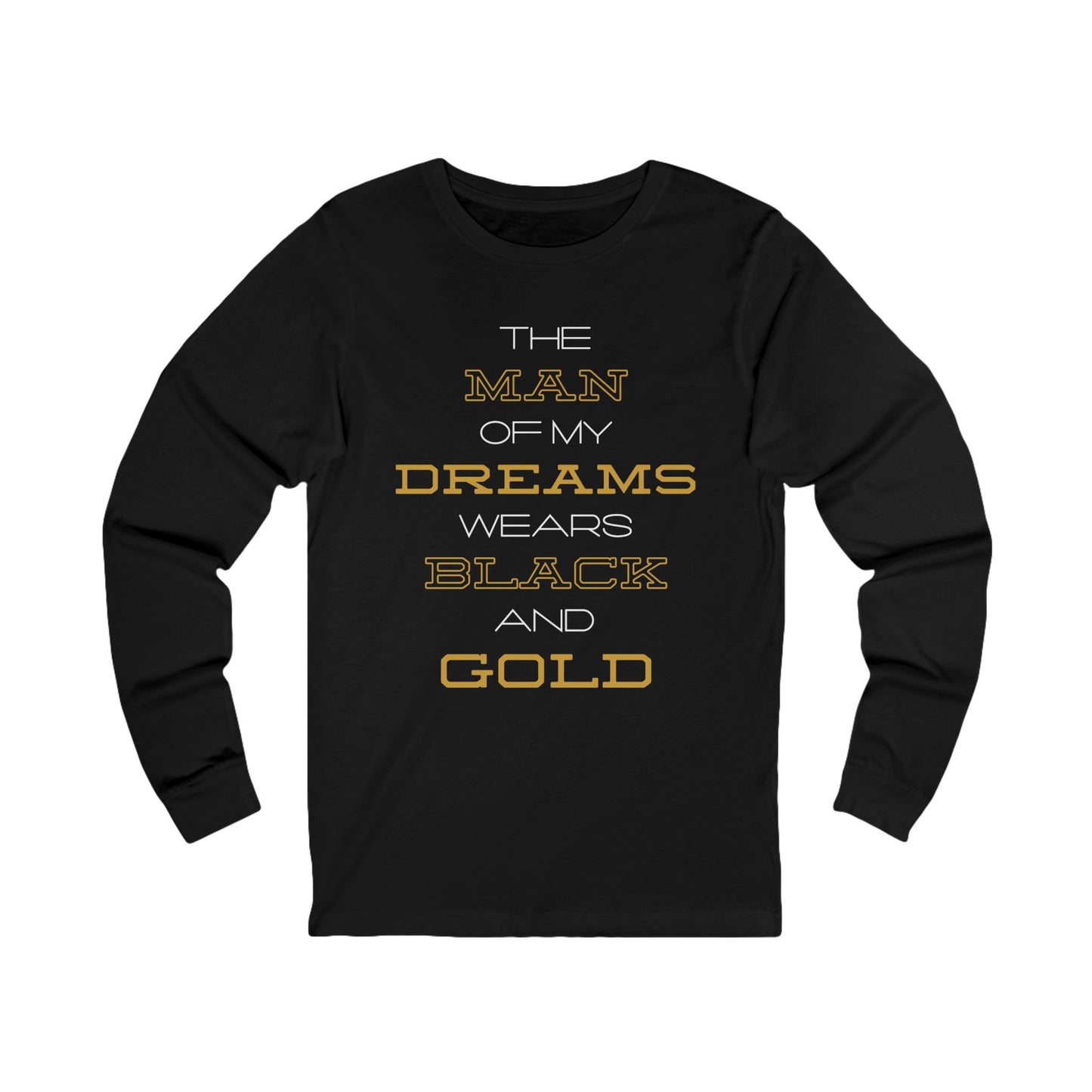The Man of My Dreams Wears Black & Gold T-Shirt | Alpha Fraternity ΑΦΑ Inspired