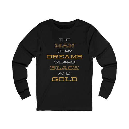 The Man of My Dreams Wears Black & Gold T-Shirt | Alpha Fraternity ΑΦΑ Inspired